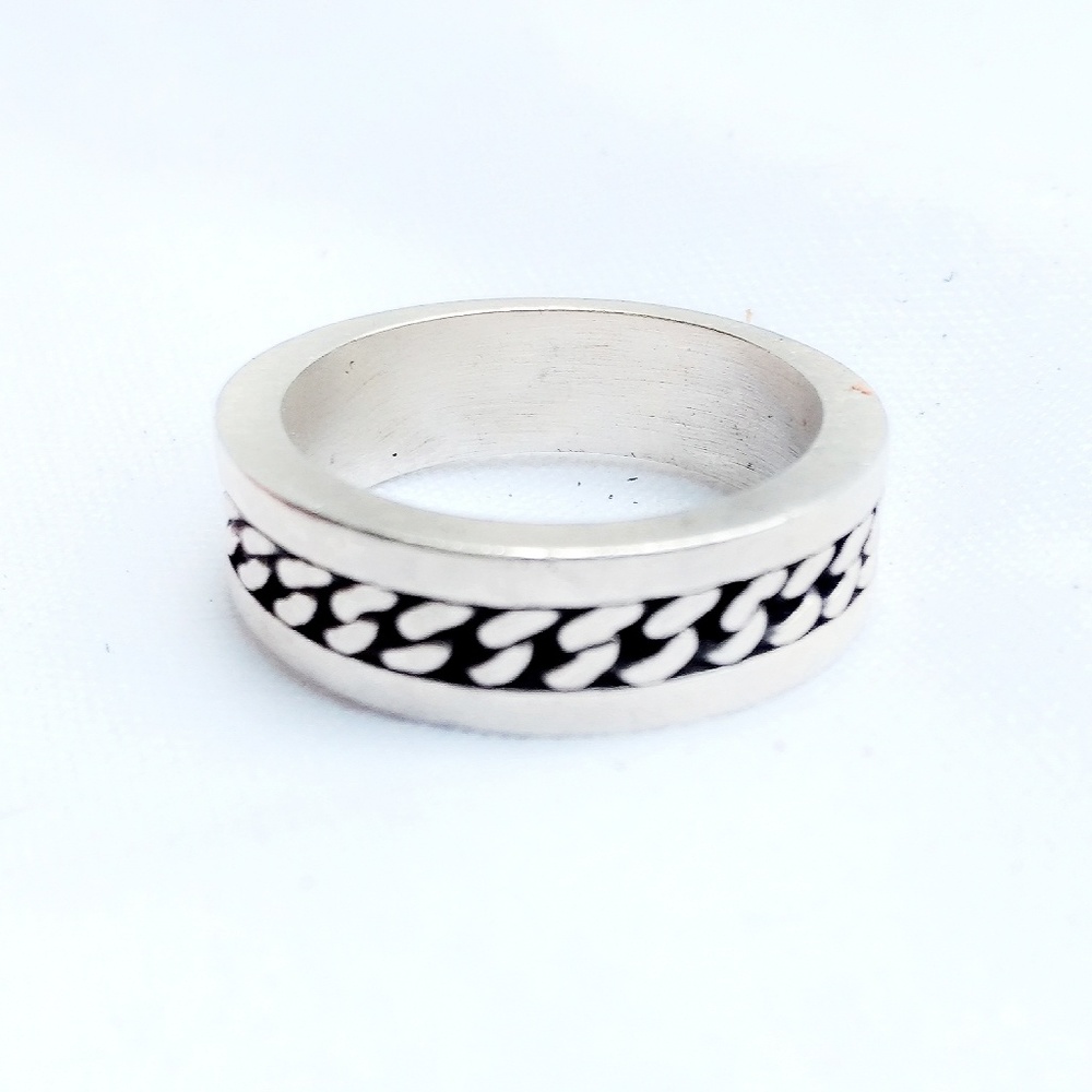 Vintage Heavy Quality Sterling Silver Men's Ring- 12.5